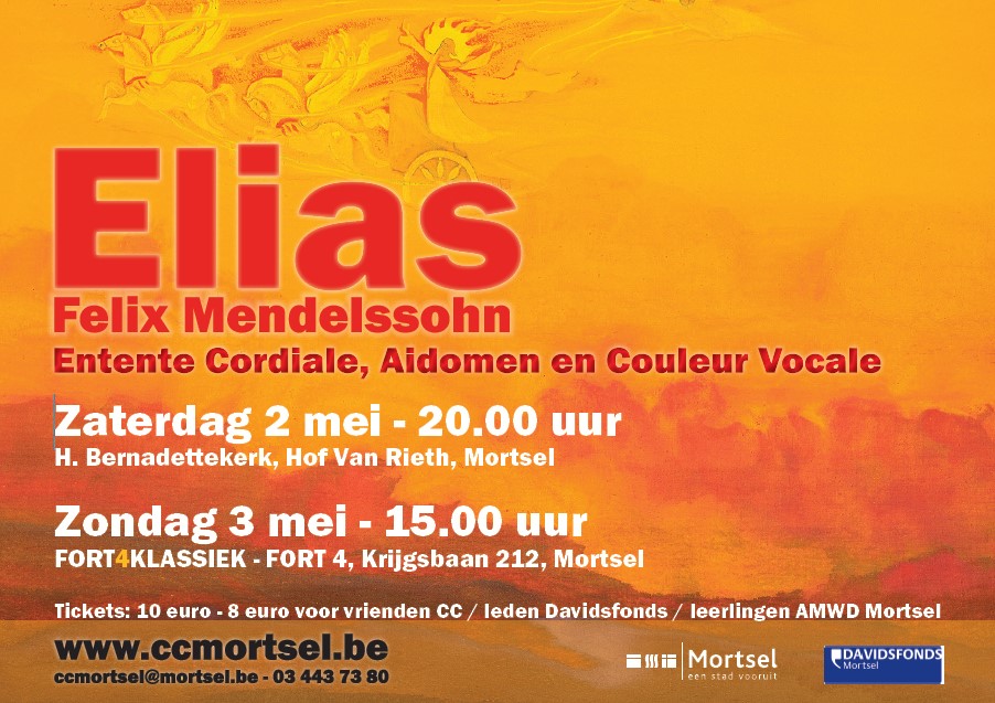 affiche, concert Elias van Felix Mendelsson